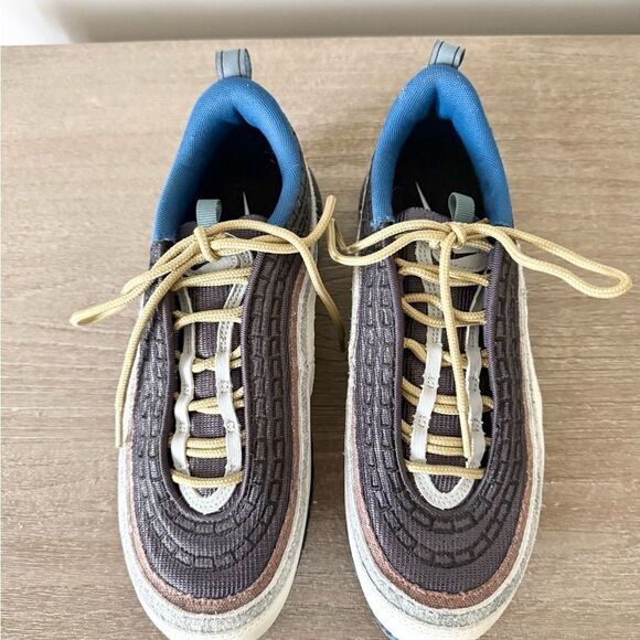Nike Air Max 97 Metallic Silver Racer Blue Men Nike By You Air Max 97 in Multi Blue Gray Size Men’s 9